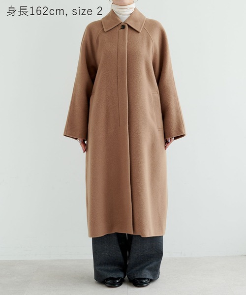 N.O.R.C ステンカラーコート コート ウールメルトンステンカラーリバー