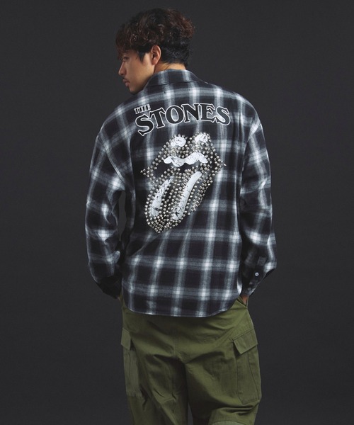 JACKROSE（ジャックローズ） シャツ B-TRS-Lips＆Tongue スタッズ 