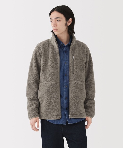 無印良品（MUJI） コート ジャケット 紳士 ボアフリースジャケット