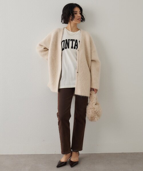 超美品 ウィムガゼット/セッケツニットジャケット カーディガン ラクーン ウール Whim Gazette（ウィム ガゼット） 【ウィムガゼット】セッケツニット