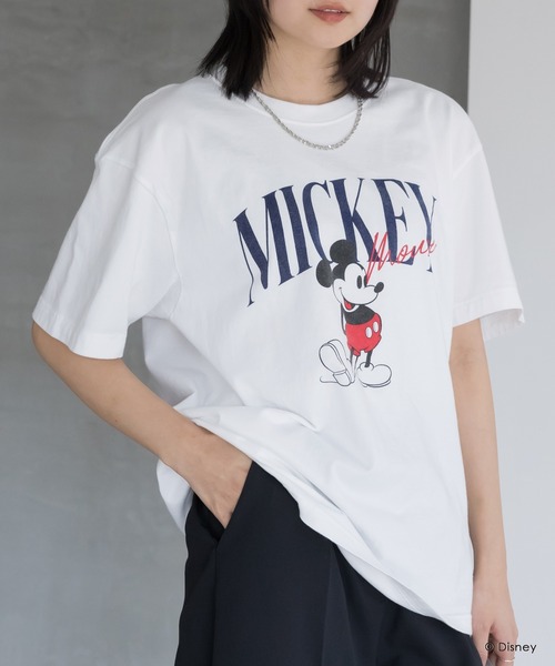 「GOOD ROCK SPEED」 半袖Tシャツ「Disneyコラボ」 F ホワイト レディース_画像4