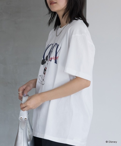 「GOOD ROCK SPEED」 半袖Tシャツ「Disneyコラボ」 F ホワイト レディース_画像5
