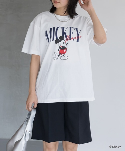 「GOOD ROCK SPEED」 半袖Tシャツ「Disneyコラボ」 F ホワイト レディース_画像7