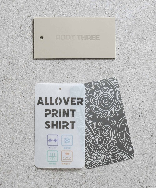 「ROOT THREE」 半袖シャツ MEDIUM ブルー メンズ_画像8