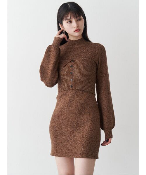 MURUA（ムルーア） ワンピース ビスチェドッキングミニワンピース