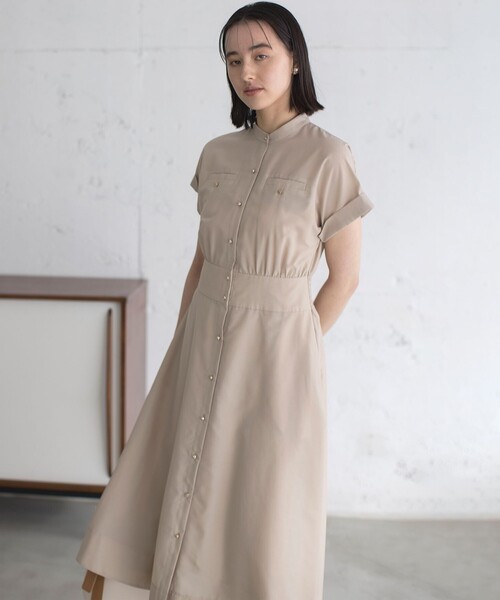 「組曲」 半袖ワンピース 3 ネイビー レディース_画像9