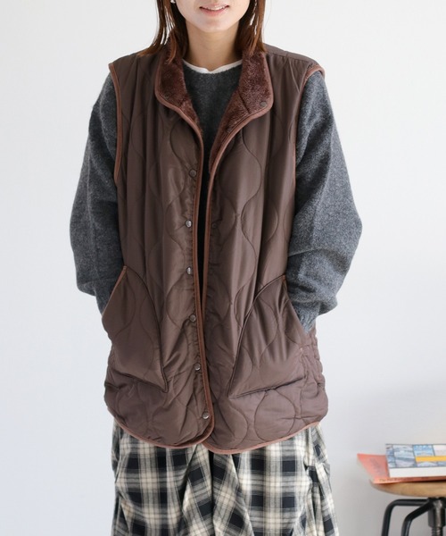 cepo（セポ） ダウンベスト ベスト 「2way」キルトボアリバーシブル
