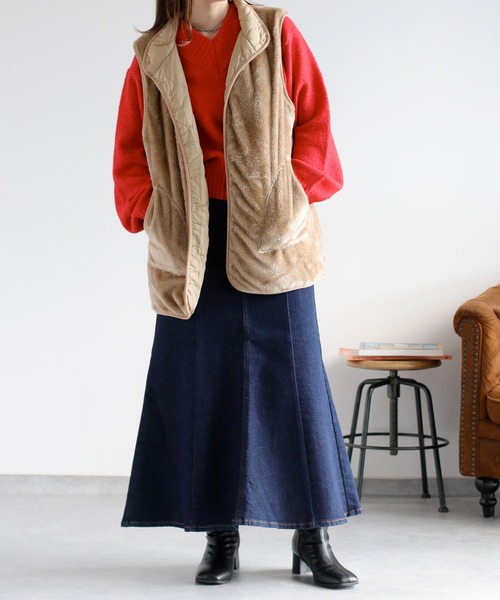 cepo（セポ） ダウンベスト ベスト 「2way」キルトボアリバーシブル