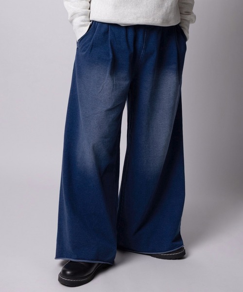 スウェットパンツ ジャージ 「78」ツータック カットオフ スウェット