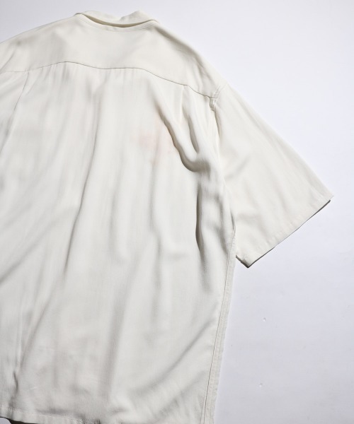 「THRIFTY LOOK」 半袖シャツ LARGE ブラック メンズ_画像7