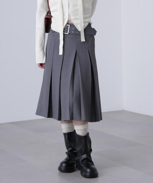 FREE'S MART（フリーズマート） スカート タックプリーツミディ