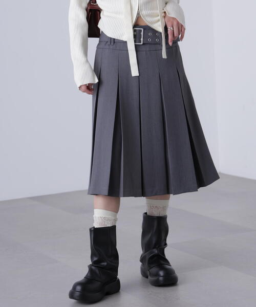 FREE'S MART（フリーズマート） スカート タックプリーツミディ