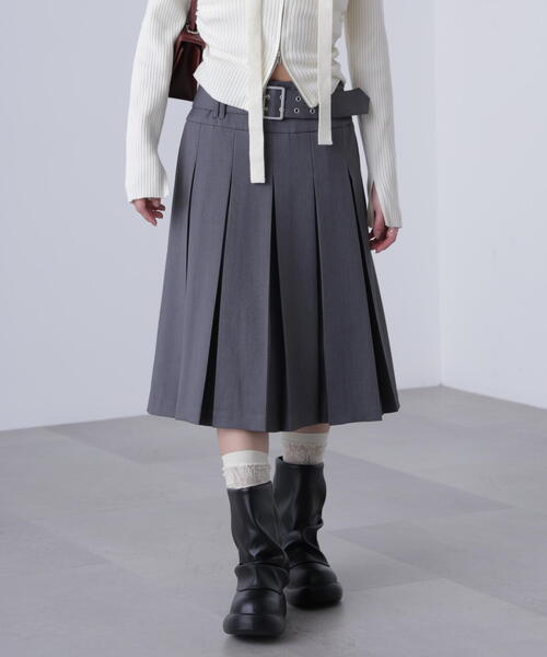 ⭐️プリーツプリーズオーチューブグレーチェック極美品❣️ ⭐️プリーツプリーズオーチューブグレーチェック極美品