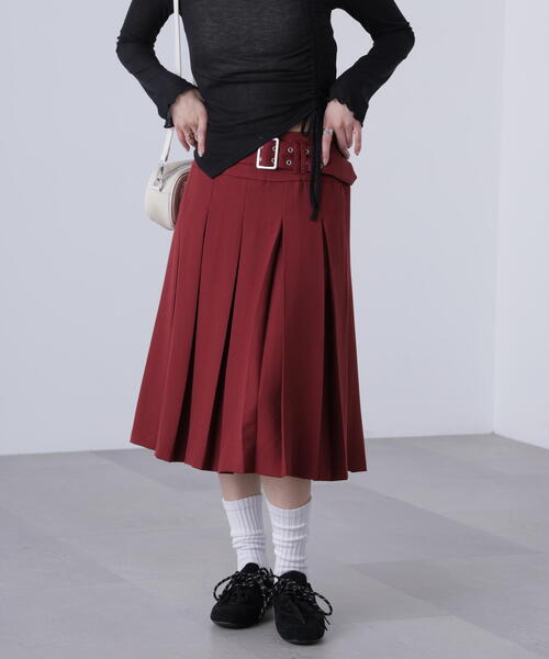 FREE'S MART（フリーズマート） スカート タックプリーツミディ