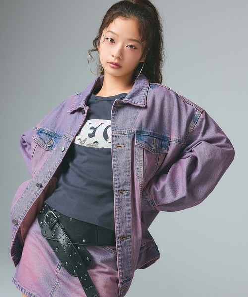 80s USA製ヴィンテージ 豪華装飾 デニムジャケット 紫 派手 カウガール 80s USA製ヴィンテージ 豪華装飾 デニムジャケット 紫 派手 カウガール