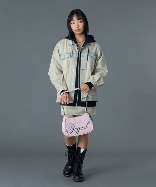 極美品 X-Girl デニムボンバージャケット Size M セール】2WAY CROPPED JACKET（ブルゾン）｜X-girl（エックスガール