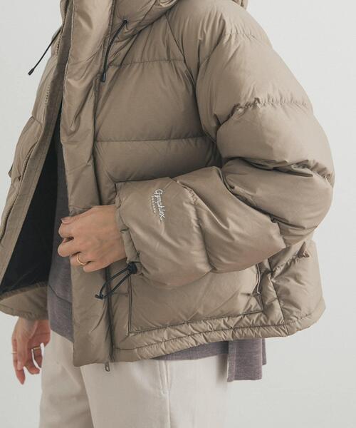 Gymphlex モカブラウン　ダウンジャケット フード付き WEB限定】Gymphlex / フード ダウン ジャケット（ダウンジャケット