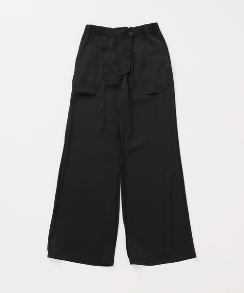 NOBLE ブラウス パンツ セット NOBLE（ノーブル） スラックス パンツ 「セットアップ対応」ルナサテン