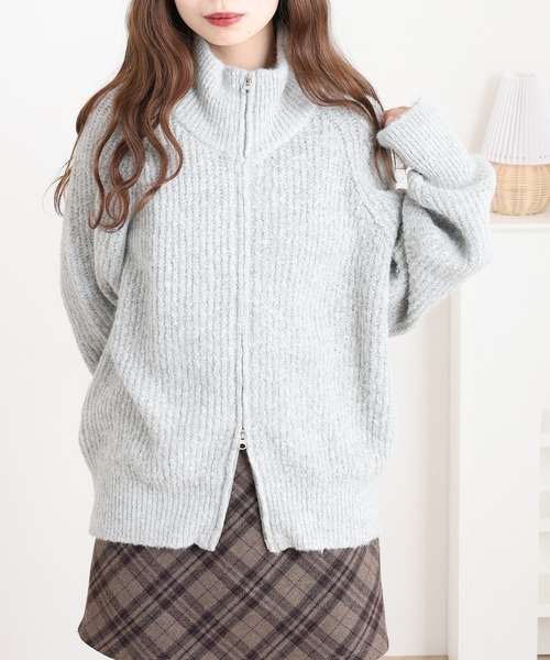 FUNALIVE（ファンアライブ） カーディガン ハイネック ジップアップ