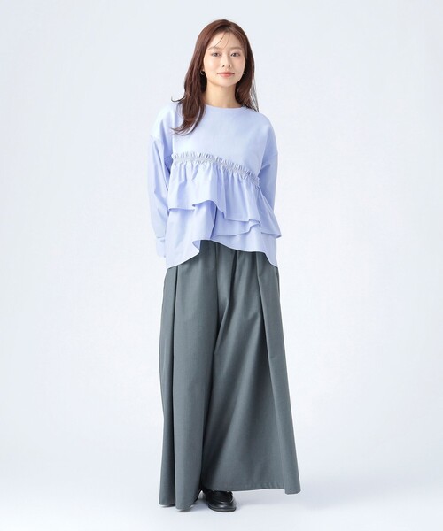 【IVORY】ペプラムドッキングプルオーバー セール】ペプラムドッキングプルオーバー（Tシャツ/カットソー