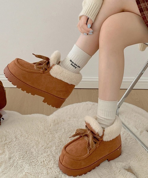 miniministore（ミニミニストア） ブーツ 厚底ムートンブーツもこもこ
