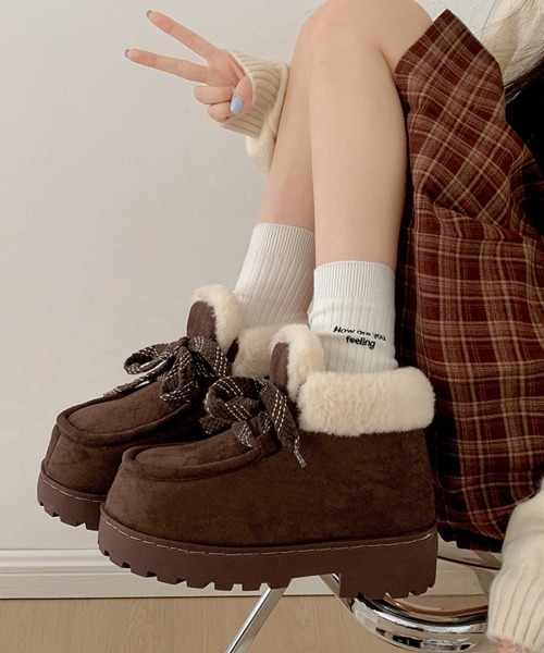 miniministore（ミニミニストア） ブーツ 厚底ムートンブーツもこもこ