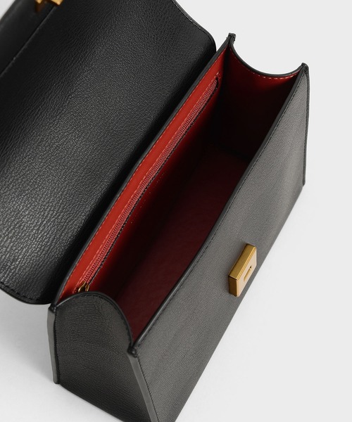 「CHARLES & KEITH」 ショルダーバッグ S ブラック レディース_画像8