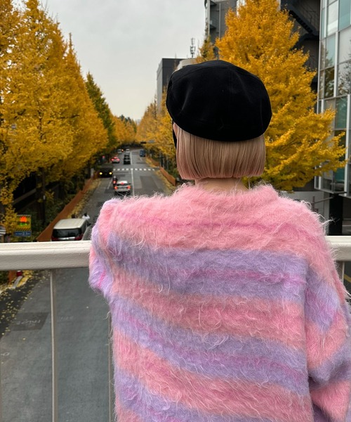 Alley Tokyo ニット セーター ふっさふさシャギーボーダーニット