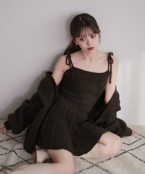fupel セットアップ knit cami skirt set / ニットキャミスカート