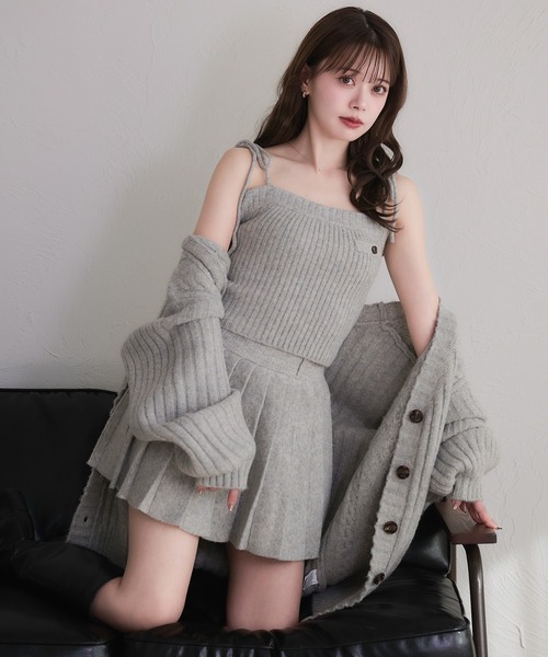 新品♡ニット&amp;キャミセット♡カタログ掲載 2wayリボンニット＋キャミセット | Remind me and forever(リマインド