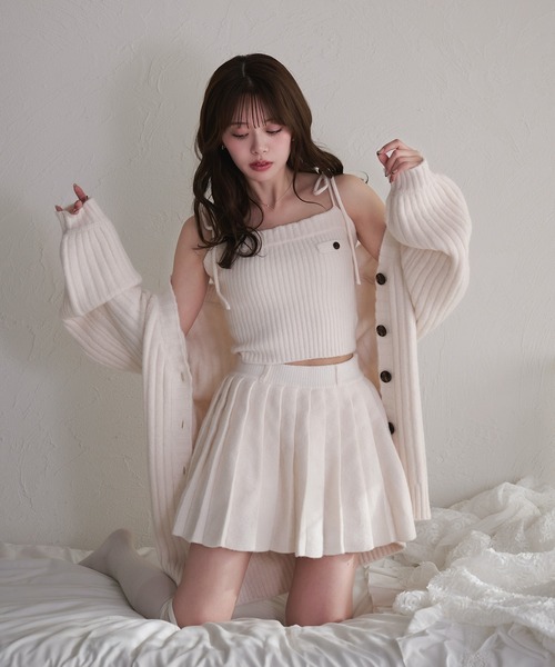 fupel セットアップ knit cami skirt set / ニットキャミスカート