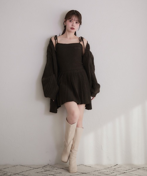 セットアップ knit cami skirt set / ニットキャミスカートセット レディース_11