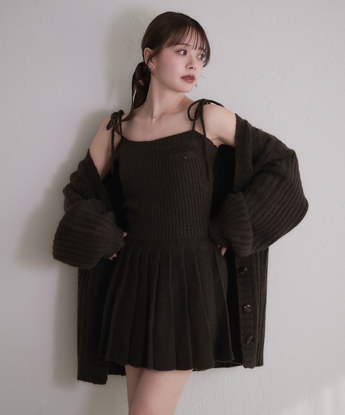 アプワイザー♡完売ニット♡キャミ付き フェザーミックス キャミ＋ハイネックニット ＜A DAY IN THE LIFE＞