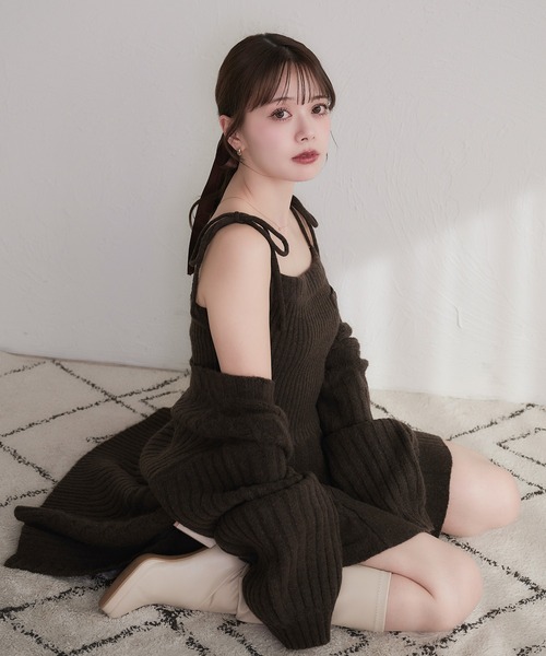 セットアップ knit cami skirt set / ニットキャミスカートセット レディース_18