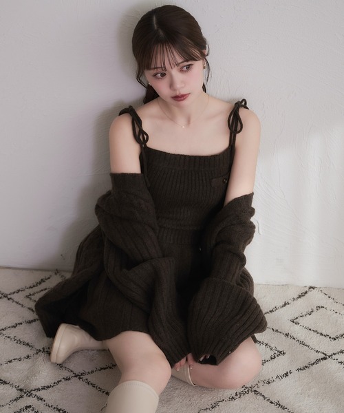 セットアップ knit cami skirt set / ニットキャミスカートセット レディース_19