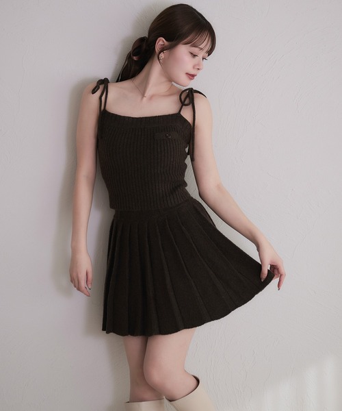 セットアップ knit cami skirt set / ニットキャミスカートセット レディース_6