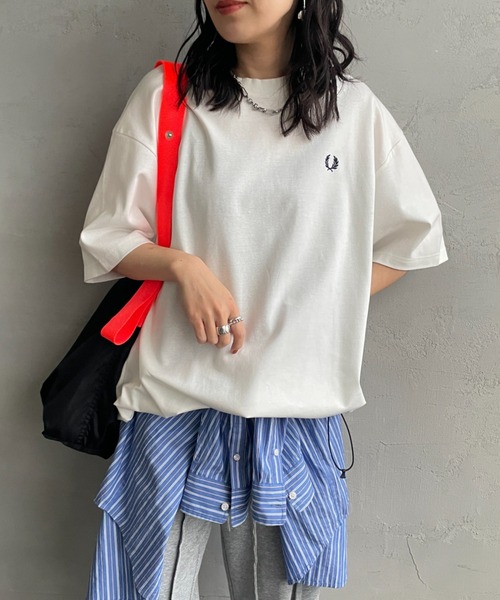 FRED PERRY（フレッドペリー） tシャツ 別注 ワンポイントロゴ刺繍
