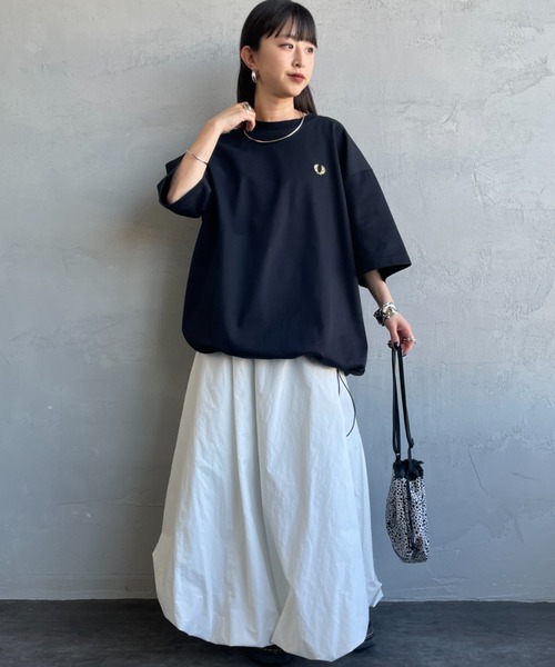 tシャツ 「FRED PERRY/フレッドペリー」 別注 ワンポイントロゴ刺繍 ポンチドローコードTシャツ「追加」 レディース メンズの画像