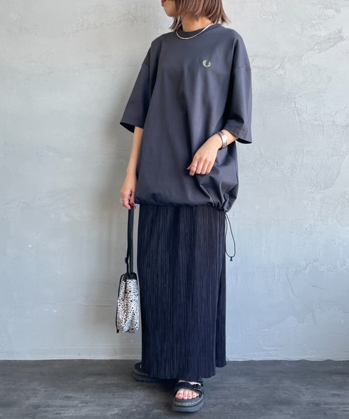 tシャツ 「FRED PERRY/フレッドペリー」 別注 ワンポイントロゴ刺繍 ポンチドローコードTシャツ「追加」 レディース メンズの画像