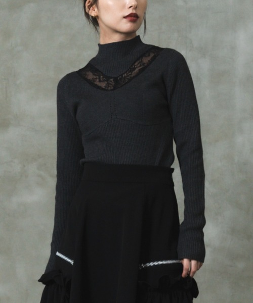 「LEANN MOMENT」 長袖ニット フリー グレー レディース_画像6