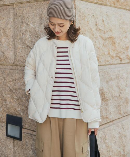 [URBAN RESEARCH DOORS] пуховик MEDIUM слоновая кость женский 