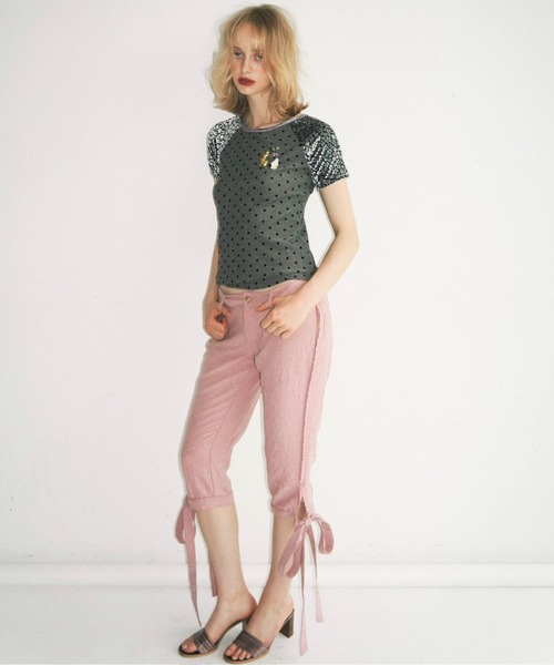 musubore（ムスボレ） tシャツ 半袖 dot ＆ flower raglan tee