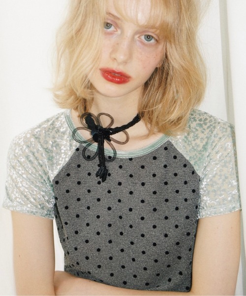musubore（ムスボレ） tシャツ 半袖 dot ＆ flower raglan tee 
