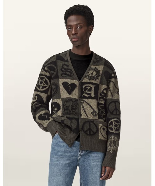 ALLSAINTS（オールセインツ） カーディガン TRAVIS JACQUARD CARDIGAN