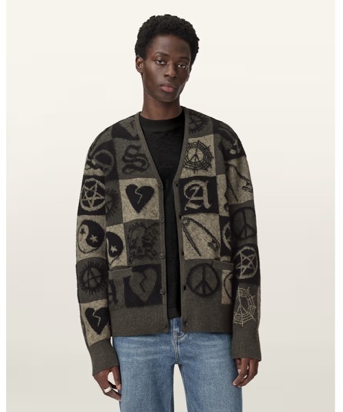 ALLSAINTS（オールセインツ） カーディガン TRAVIS JACQUARD CARDIGAN