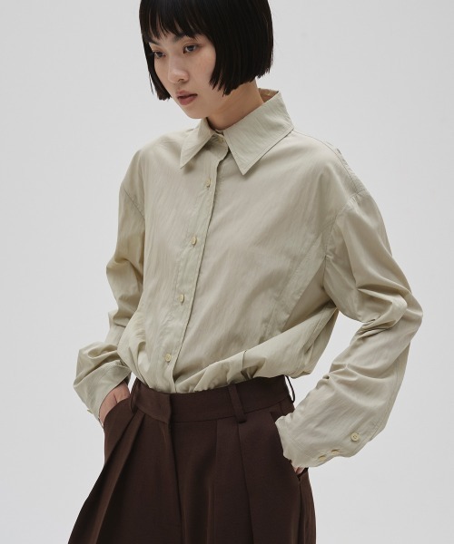 シャツ/ブラウス(長袖/七分) todayful Sheer Highnecked Blouse TODAYFUL（シースルー ・ シャツ/ブラウス(長袖/七分)）のフリマ
