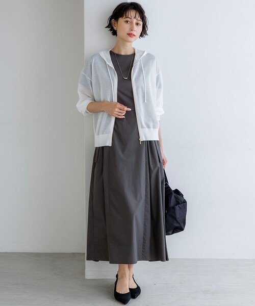 23区（ニジュウサンク） パーカー シャイニーシアーニット ジップ