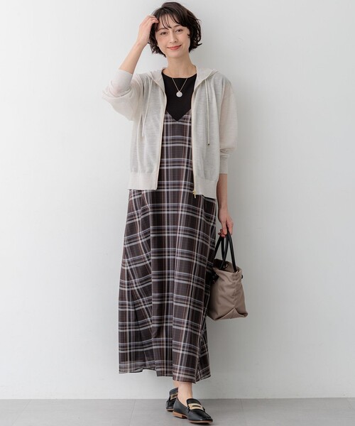 23区（ニジュウサンク） パーカー シャイニーシアーニット ジップ