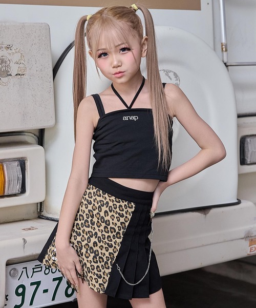 ANAP kids（アナップキッズ） スカート チェーン付 ハーフプリーツ