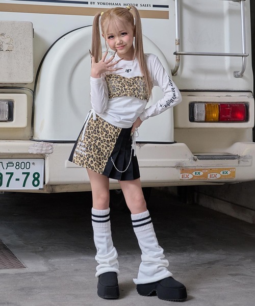 ANAP kids（アナップキッズ） スカート チェーン付 ハーフプリーツ